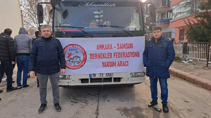 ANKARA’DAKİ HEMŞEHRİLERİMİZDEN DEPREM BÖLGESİNE BÜYÜK YARDIM