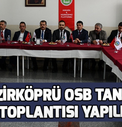 Vezirköprü Organize Sanayi Bölgesi (OSB) tanıtım toplantısı Ankara yapıldı.